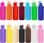 14 Colors Tulle Rolls 6” by 25 Yards (75 Feet) Rainbow Tulle Netting Fabric Spool for DIY Tutu Skirt Gift Bow Craft Wedding Party Decorations