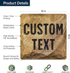 Custom Sign, Custom Street Sign, 11 Font Colors, 13 Font Styles, 4 Hole Options, 22 Sizes, 12x12 Inches, Rust Free DiBound, Fade Resistant, Made in USA by My Sign Center (Stone)