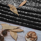 JYFLZQ Black Sequin Tablecloth - 90" Round Sparkly Glitter Metallic Table Cloths Table Cover Overly for Halloween, Retirement, Birthday Party, and Graduation Decorations
