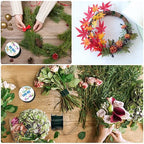 GLAMFIELDS 22 Gauge Floral Wire, 110 Yards Christmas Wire Wreath Wire Green Flexible Paddle Florist Wire for Flower, Crafts, Christmas Wreaths Tree, Wreath Frame, Garland, and Floral Arrangements