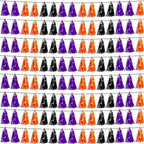 8P Purple Black 0range Foil Fringe Metallic Tassel Streamers Banner Tassel Garland for Parade Floats, Bachelorette, Wedding, Birthday, Halloween, Christmas, Bridal/Baby Shower Party Decorations