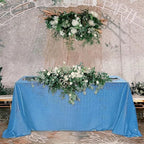 Fitable Sequin Tablecloth for Parties 60x120 Inch - Sparkle Glitter Table Cloth Laser Rectangle Overlay for Wedding Baby Shower Ceremony Birthday Holiday Banquet Decor, Blue