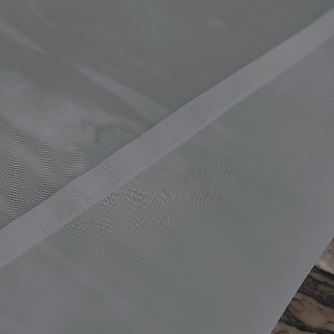 Window Gray Sheer Curtains 108 Inches Long 2 Panels Sheer Curtain Basic Rod Pocket Panel for Bedroom Children Living Room Yard Kitchen (Gray, 52" W x 108" L | 2 pcs)