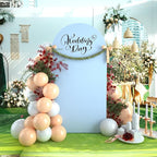 bricia Wedding Arch Backdrop Stand Cover, 6FT Double Sided Stretchy Arch Cover Fitted Wedding Birthday Party Banquet Decoration (Bluemist 72''Lx31.2''W)
