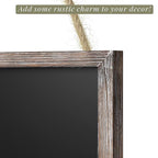 Barnyard Designs Magnetic Hanging Chalkboard Sign – Rustic Decorative Display Presentation Board for Office, School Supplies, Kitchen, Restaurant, Weddings and More, 11” x 10” (2 Pack)