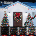 43FT 100LED Connectable Christmas String Lights Indoor Outdoor - Red and White Fairy Lights Plug in with Remote & 8 Modes, Globe Twinkle Light for Christmas Decorations Bedroom Room Tree Party
