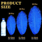 Maitys 90 Pcs Large Natural Ostrich Feathers Bulk 14-16 Inch (35-40cm) 12-14 Inch (30-35cm) 10-12 Inch (25-30cm) Ostrich Feathers Plumes for Centerpieces Wedding(Royal Blue)