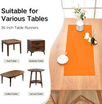 Farmhouse Orange Table Runner Small Short Table Runners 36 Inches Coffee Table Runner for Dresser Living Room Bedroom Holiday Party Banquet 12X36 Inch