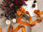 Copper Satin Ribbon 1-1/2 Inch x 50 Yards Double-Faced Polyester Ribbons for Bows Crafts Gift Wrapping Christmas Flower Bouquet Fall Wedding