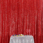Eternal Beauty Red Sequin Backdrop, 8x10 Ft Glitter Background Curtains for Christmas Shimmer Photography Party Wedding Birthday Back Drop Decor