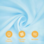 BRILLMAX 8 Pack Light Blue Tablecloths 70 x 120 Inch for 6ft or 8ft Rectangle Tables - Rectangular Bulk Linen Polyester Fabric Washable Cloth Cover for Wedding Reception Banquet Birthday Party