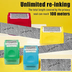 Mimorou 4 Pack Identity Theft Protection Roller Stamps Kit Confidential Privacy Roller Hidden Wide Privacy Stamp 5 Pcs Refills Security Ink for Mail Address Blocker(Red, Yellow, Blue, Green)