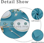 Fitable Rectangle Tablecloth Stain and Wrinkle Resistant Washable Polyester Table Cloth for Buffet Parties and Camping (60x84 inch, Teal)