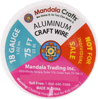 Mandala Crafts 18 Gauge Anodized Aluminum Craft Wire for Jewelry Making - 450 FT Colored Flexible Silver Lavender Purple Pink Ice Blue Turquoise Wire - Bendable for Bonsai Armature Crafting Sculpting