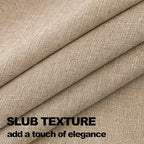 NLMUVW Linen Table Cloth Rectangle 6ft, Burlap Tablecloth Rectangular Tan Dining Table Cover Water Resistant for Kitchen Party Cafe, 54 x 78 Inch