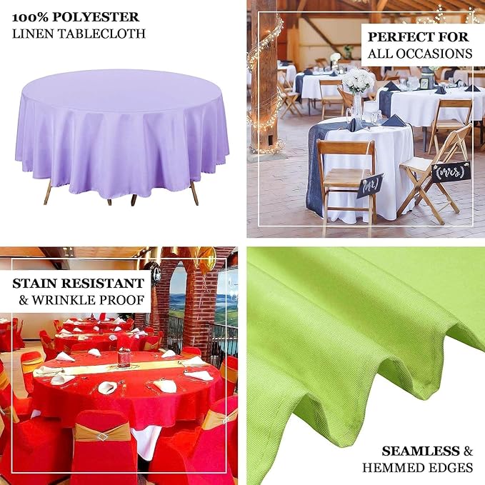 Efavormart Round Tablecloth, 90 Inch Stain & Wrinkle Resistant Washable Table Cloth, Decorative Polyester Fabric Table Cover for Banquet, Wedding, Dining- Gold