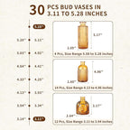 Glass Bud Vases,Small Vase for Flower,Vases for Centerpieces,Vintage Mini Vases for Wedding Decor,Home Table Decorations Diffuse Bottles,Ideals for Gifts(Pack of 30,Dark Brown)
