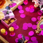 Hot Pink Table Confetti Party Decorations Metallic Circle Dot Confetti, 1.2 Inch, 300pcs