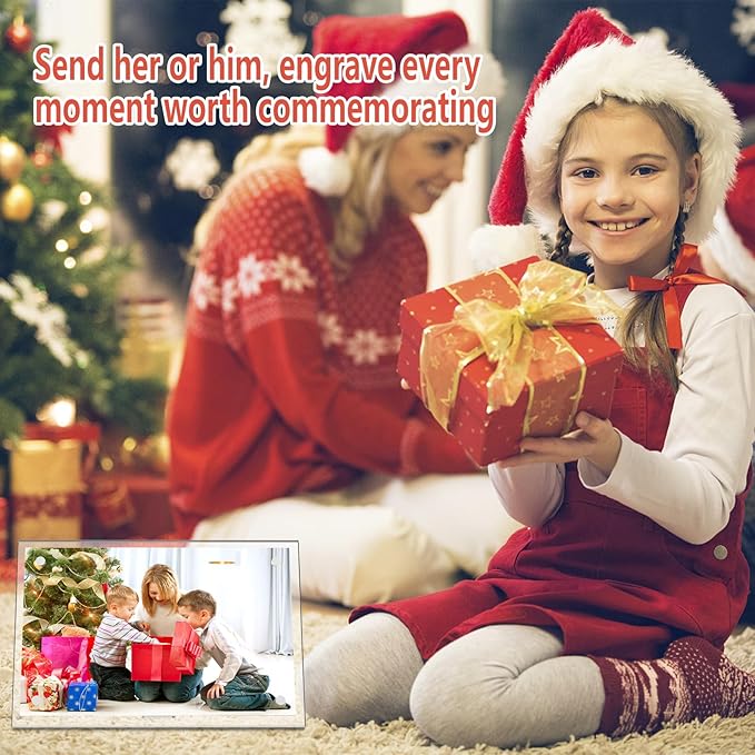 HELPLEX Picture Frames, 1 Pack 4x4 inch Acrylic Picture Frame Clear 4 x 4 Photo Frames Magnetic Picture Frames Ready for Tabletop Display, Effectively Protect Photos from Fading and Yellowing