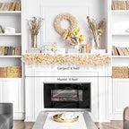 Handcrafted 48" Shell Garland for Enchanting Home Decor with Mesmerizing Capiz Splendor, Coastal, 4ft Capiz Shell Garland for Indoor Use (Rectangular)