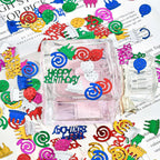 VHUWE Happy Birthday Confetti, 1.6 oz Multicolor Cake Balloon Swirl Confetti for Happy Birthday Party Decorations Boys Girls Kids 1st Birthday Table Decorations | Colorful