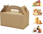 HUAPRINT Brown Treat Boxes Large Bulk,Gable Boxes 30 Pack 9.45x5x5Inches,Party Favor Boxes Goodie Boxes for Birthday Party Baby Shower Wedding Christmas