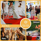 BRILLMAX 8 Pack Red Tablecloths for 8 Foot Rectangle Tables 60 x 126 Inch - 8ft Rectangular Bulk Linen Polyester Fabric Washable Cloth Cover for Wedding Reception Banquet Birthday Party
