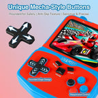 Portable Video Game Console for Kids, 220 Built-in Classic Retro Games, Handheld Plug & Play Player with 3.5'' IPS Screen, Rechargeable Travel Toy Birthday Gift for Boys & Girls- Blue