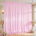 10x10 ft Pink Glitter Backdrop Curtain or Parties, Wrinkle Free Glitter Photo Backdrop Drapes 2 Panels 5x10FT Shimmer Back Drop Cloth for Baby Shower Wedding Birthday Photography Background Decor