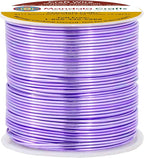 Mandala Crafts 18 Gauge Anodized Aluminum Craft Wire for Jewelry Making - 100 FT Colored Flexible Lavender Wire - Bendable for Bonsai Armature Crafting Sculpting