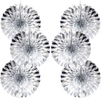 Silver Birthday Decorations,DIY Silver Paper Fans Hanging Decoration ,DecoracióN De CumpleañOs para Hombre,Wedding Decorations for Party16in,Birthday Decorations for Men 30 Color DIY Set (Silver)