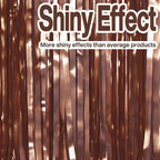 PartyWoo Foil Curtain 2 pcs, 3.3x6.6 ft Metallic Brown Tinsel, Foil Fringe Curtains, Birthday Decorations, Party, Wedding Backdrop