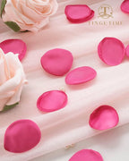 TINGE TIME Silk Flower Petals for Wedding Decoration - 200pcs Fake Rose Petals for Bridal Showers & Parties - Hot Pink