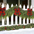 Real Touch Cedar Garland - Artificial Christmas Garlands Faux Green Cedar Fake Pine Needles Garland for Fireplace,Table, Stairs, Mantle, Window,Indoor Outdoor,Home,Holiday Decor(1 PCS,6 FT)
