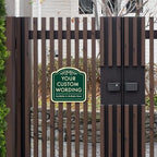 Custom Decorative Outdoor Metal, Personalized Aluminum, Customized Driveway, Waterproof Signs Made In USA - Design 1 Forest Green 12x12 In