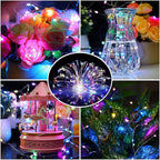 ZGWJ 12 Pack Fairy Lights Battery Operated, 7ft 20 Mini LED Fairy String Lights Silver Wire 3 Modes for DIY, Parties, Wedding, Bedroom, Halloween Christmas Decoration Colorful and Blue