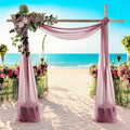 MDS Halloween Chiffon Draping Fabric - 1 Panel, 30" Wide x 75ft Long - Sheer Spooky Arbor & Canopy Drapery for Haunted House Backdrops, Party Ceilings, DIY Costumes & Themed Events - Mauva