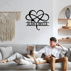 Personalized Valentine's Day Wedding Gifts For Couple, Custom Metal Signs Wall Art, Monogram Name Metal Signs For Home Decor, Customized Anniversary Christmas Housewarming Gifts For Him Her