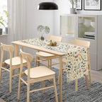 Watercolor Floral Table Runner, Vintage Colorful Floral Natural Style Pattern Decorative Home Restaurant Kitchen Rectangle Table Runner,13in（33cm） W * 90in（229cm） L