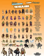 Arcknight Flat Plastic Miniatures: Wildlands; 62 Unique Wilderness-Themed Minis for DND 5e and Pathfinder; Affordable, Skinny Figurines for Dungeons and Dragons and Other Tabletop RPG Games