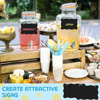 12 Pcs 4 x 6 Acrylic Chalkboard Hanging Sign with Chalk Markers Chalk Board Signs with Hanging String for Wedding Kitchen Home Party Decoration (Wave)