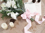 Pink Satin Ribbon for Valentines Day 1-1/2 Inch x 50 Yards Double-Faced Ribbons for Flower Bouquet Gift Wrapping Party Decor Wedding Invitation DIY Craft