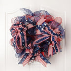 Ribbli 2 Rolls Navy Blue Mesh Ribbon,10 inch x 30 feet(10Yard) Each Roll,Metallic Navy with Navy Wide Foil,Use for Wreath Swags and Decorating