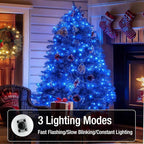 12 Pack Fairy Lights Battery Operated - 7ft 20 Led Twinkle Lights 3 Modes, Bulk Mini String Lights Waterproof for Mason Jars Vases DIY Party Wedding Decoration Christmas -Blue