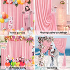 10 x 7 Feet Peachy Backdrop Curtain for Partie, Background Curtains for Photoshoot, Birthday, Wedding, Halloween, Thanksgiving, Christmas, New Year Party Decorations 5Ft x 7Ft, 2 Panels