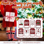 Zonon 720 Pieces Self Adhesive Christmas Gift Tag Xmas Kraft Name Tags Natural Kraft Xmas Stickers Paper Tags Labels for Christmas Decoration(Snowman Style)