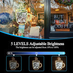 Let’s Have A Coffee Break Neon Sign,Dimmable Coffee Cup Led Light Up Sign for Living Room Bistro Party Kitchen(16.54 * 12.6In)