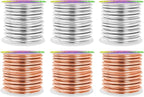 Mandala Crafts 8 Gauge Anodized Aluminum Craft Wire for Jewelry Making - 120 FT Colored Flexible Silver Copper Tone Wire - Bendable for Bonsai Armature Crafting Sculpting