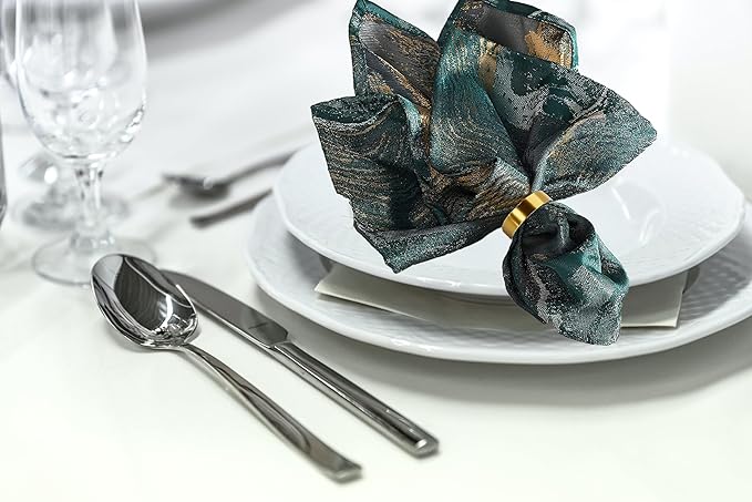 Gold Napkin Rings - 80 Pcs Stainless Steel Napkin Rings,Metal Napkin Ring for Table Settings Wedding Christmas Party Dinner Table