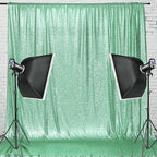 Eternal Beauty Mint Green Sequin Backdrop, 8x8 Ft Glitter Background Curtains for Shimmer Photography Party Wedding Birthday Back Drop Decor